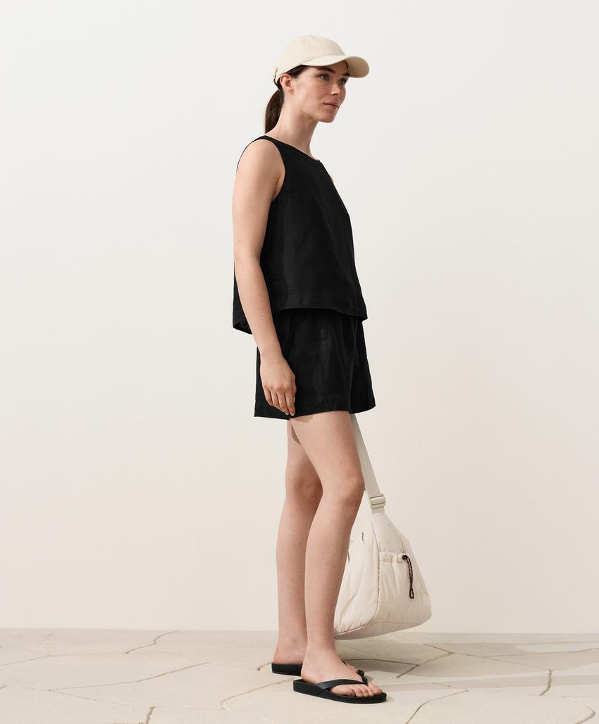 Квадратный топ из 100%-го льна