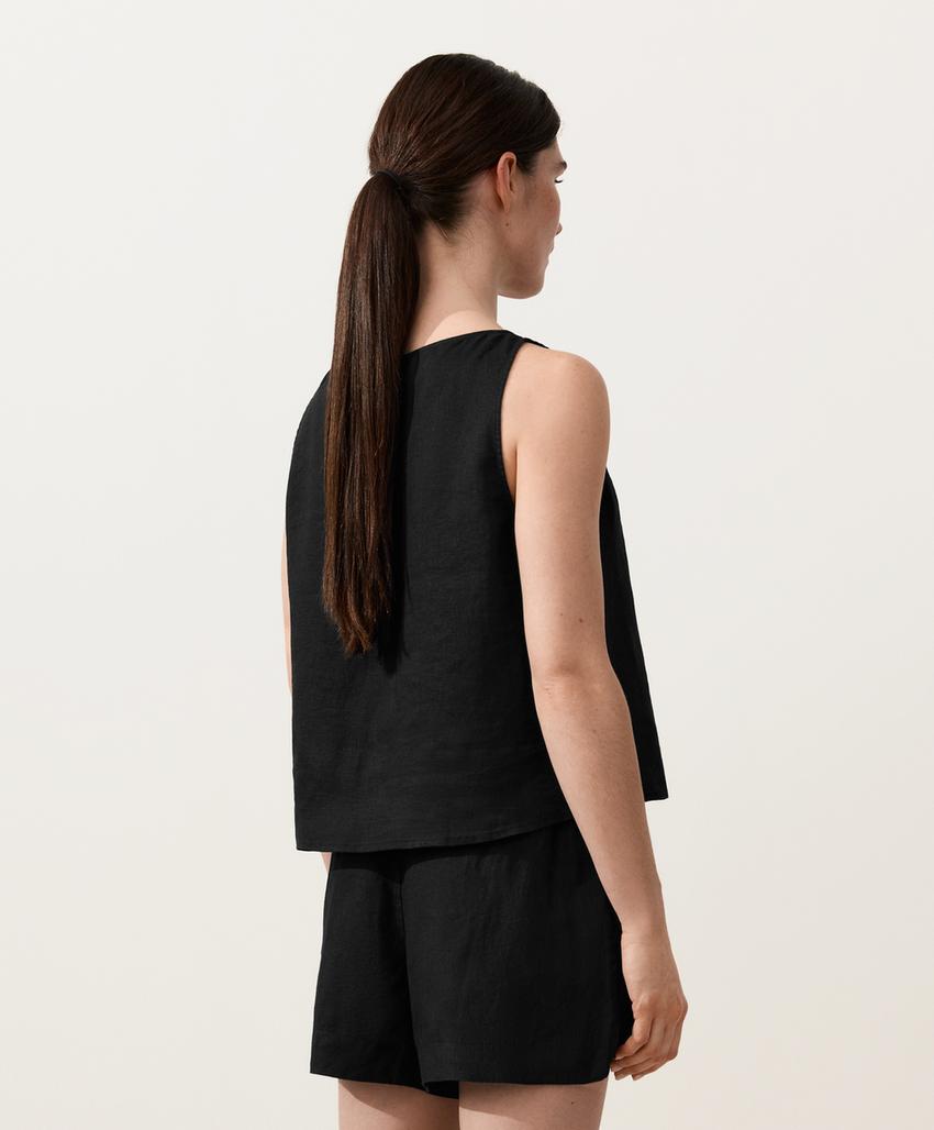 Квадратный топ из 100%-го льна