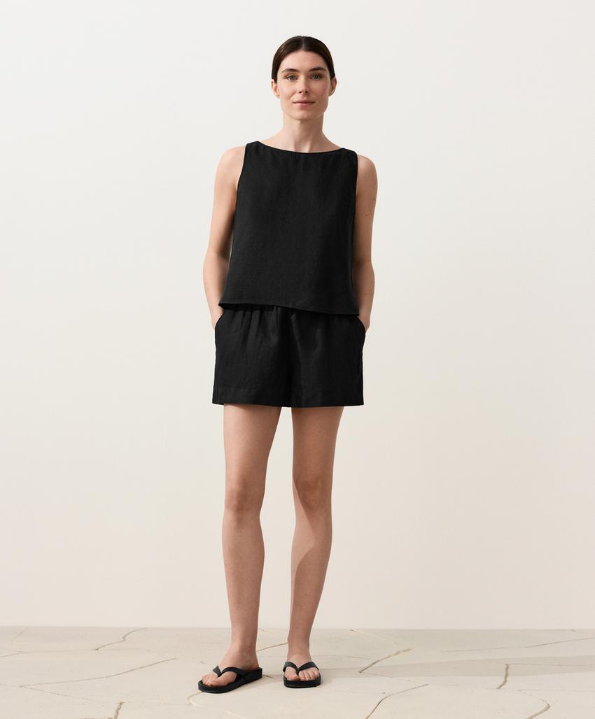 Квадратный топ из 100%-го льна