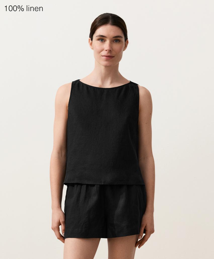 Квадратный топ из 100%-го льна