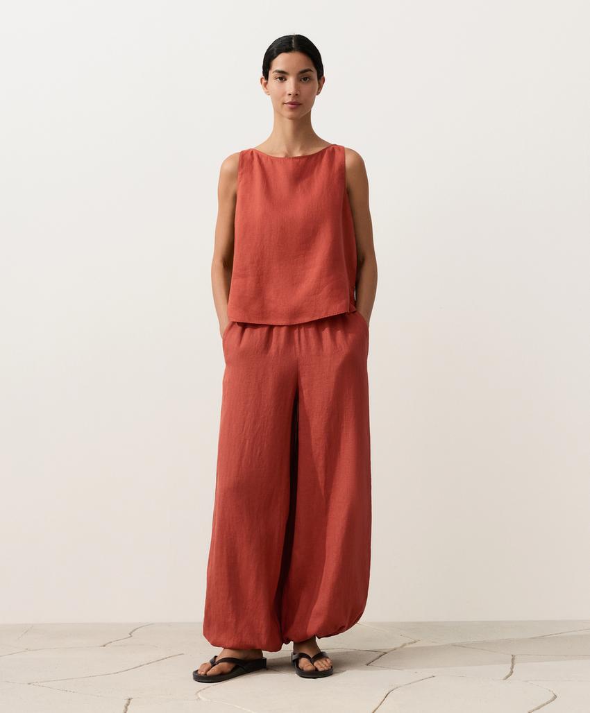 Квадратный топ из 100%-го льна