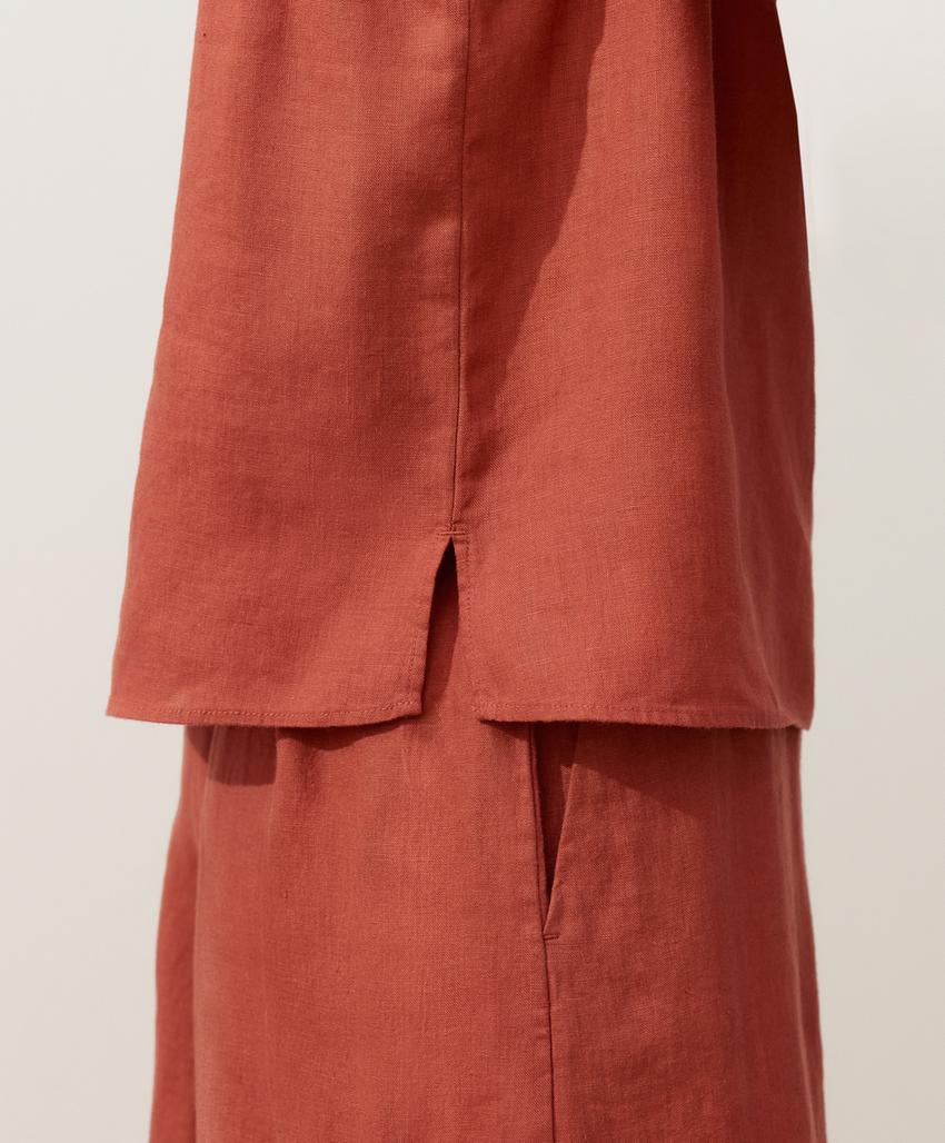 Квадратный топ из 100%-го льна