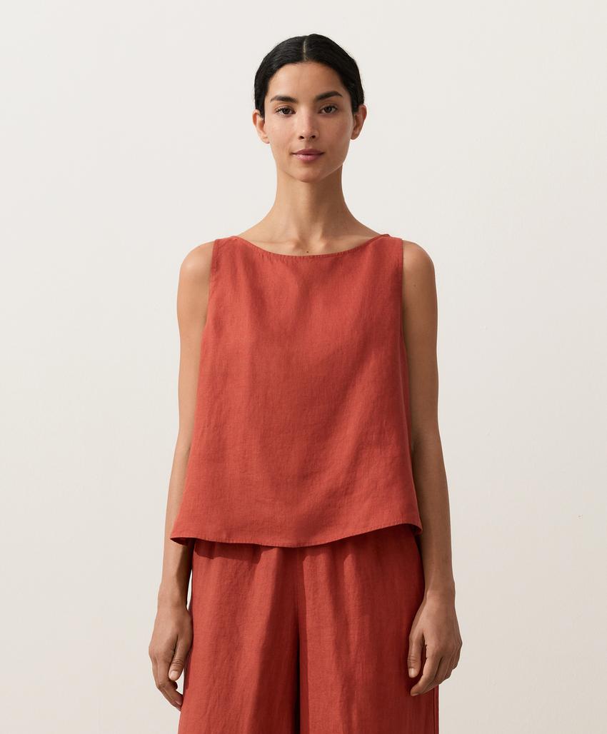 Квадратный топ из 100%-го льна