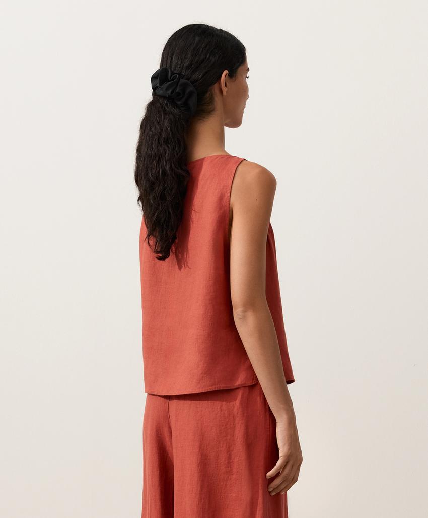 Квадратный топ из 100%-го льна