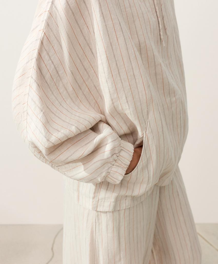 Куртка из 100%-го льна с капюшоном