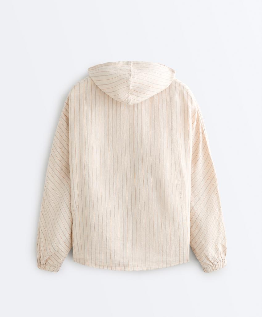 Куртка из 100%-го льна с капюшоном