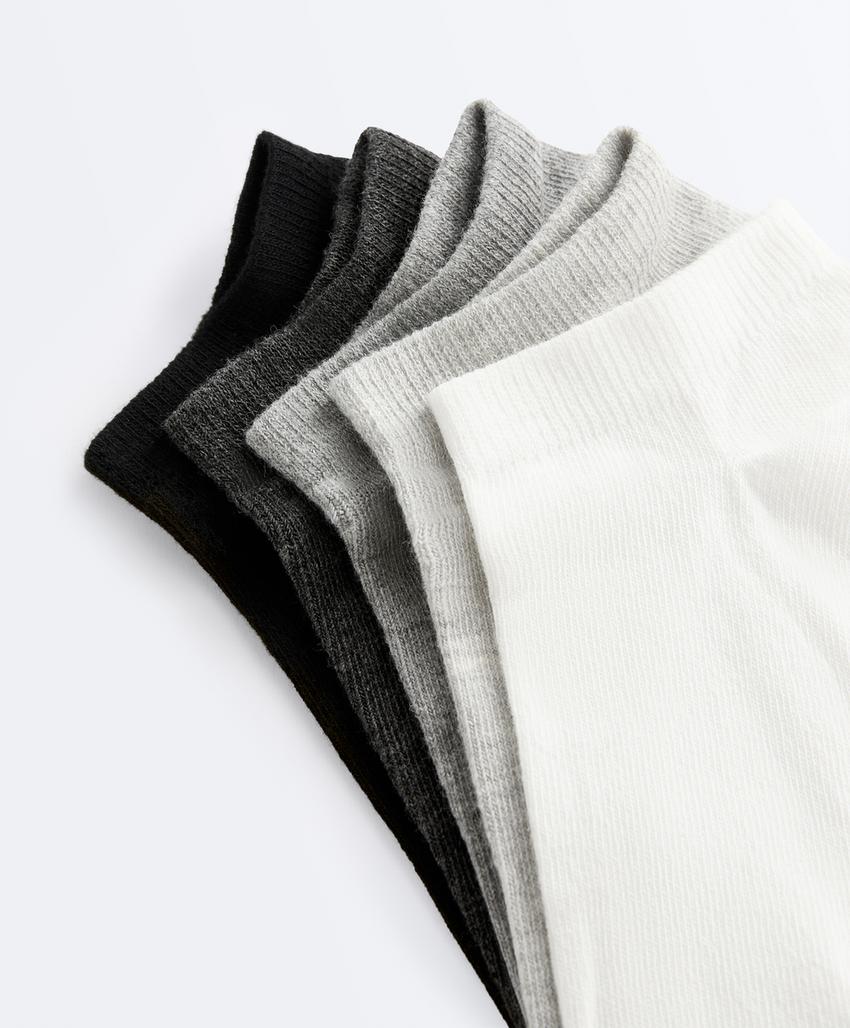 5 пар носков-сникеров из смесового хлопка