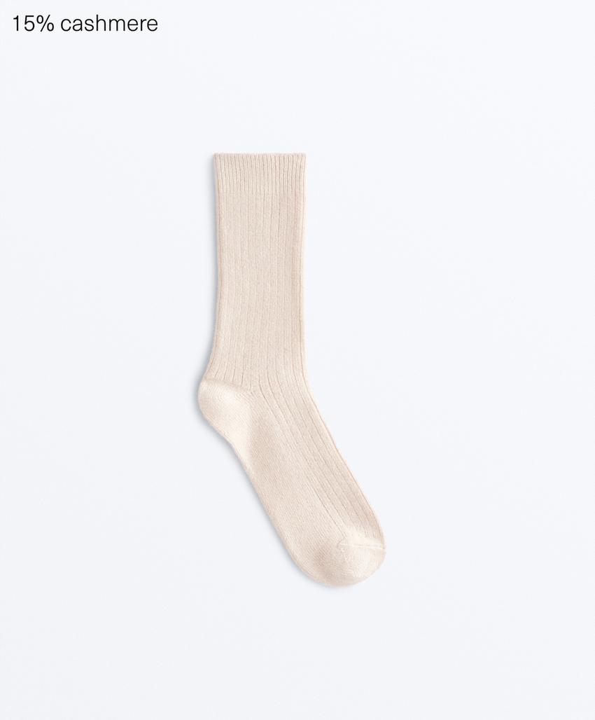 Классические носки 15% кашемир, 10% шерсть