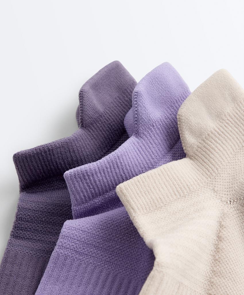 3 пары спортивных носков-сникеров с язычком из смесового полиамида