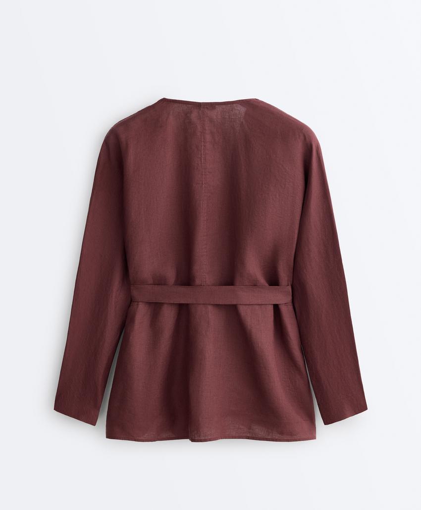 Рубашка кимоно из 100% льна