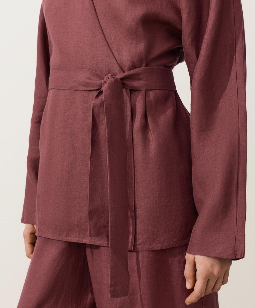 Рубашка кимоно из 100% льна