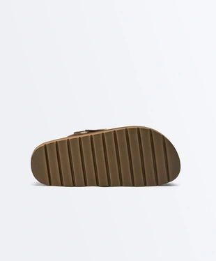 Замшевые тапочки с пряжкой- Заказать в России