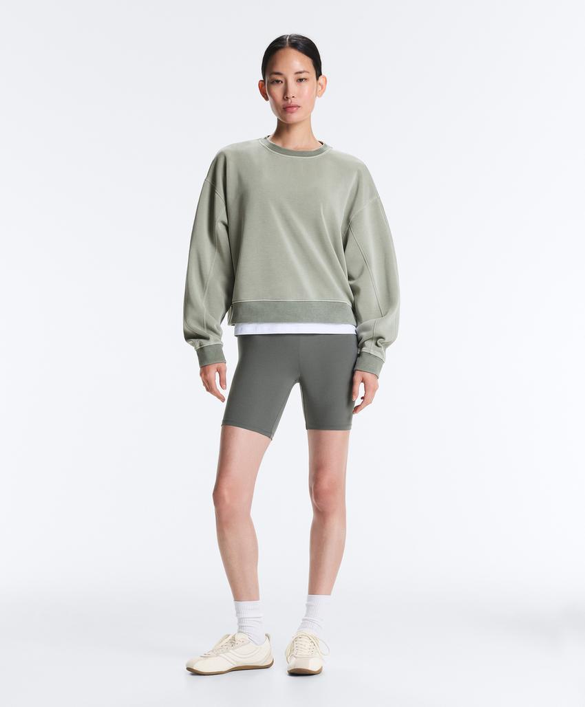 Толстовка с круглым вырезом из мягкой ткани с модалом