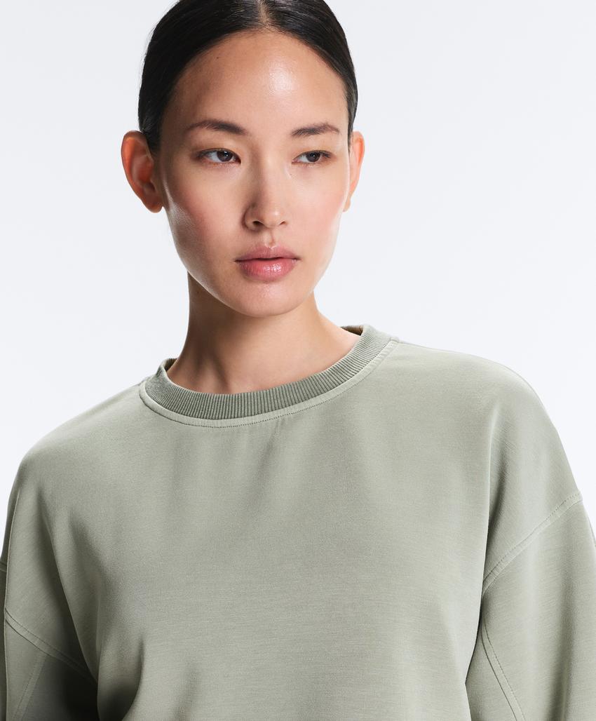 Толстовка с круглым вырезом из мягкой ткани с модалом