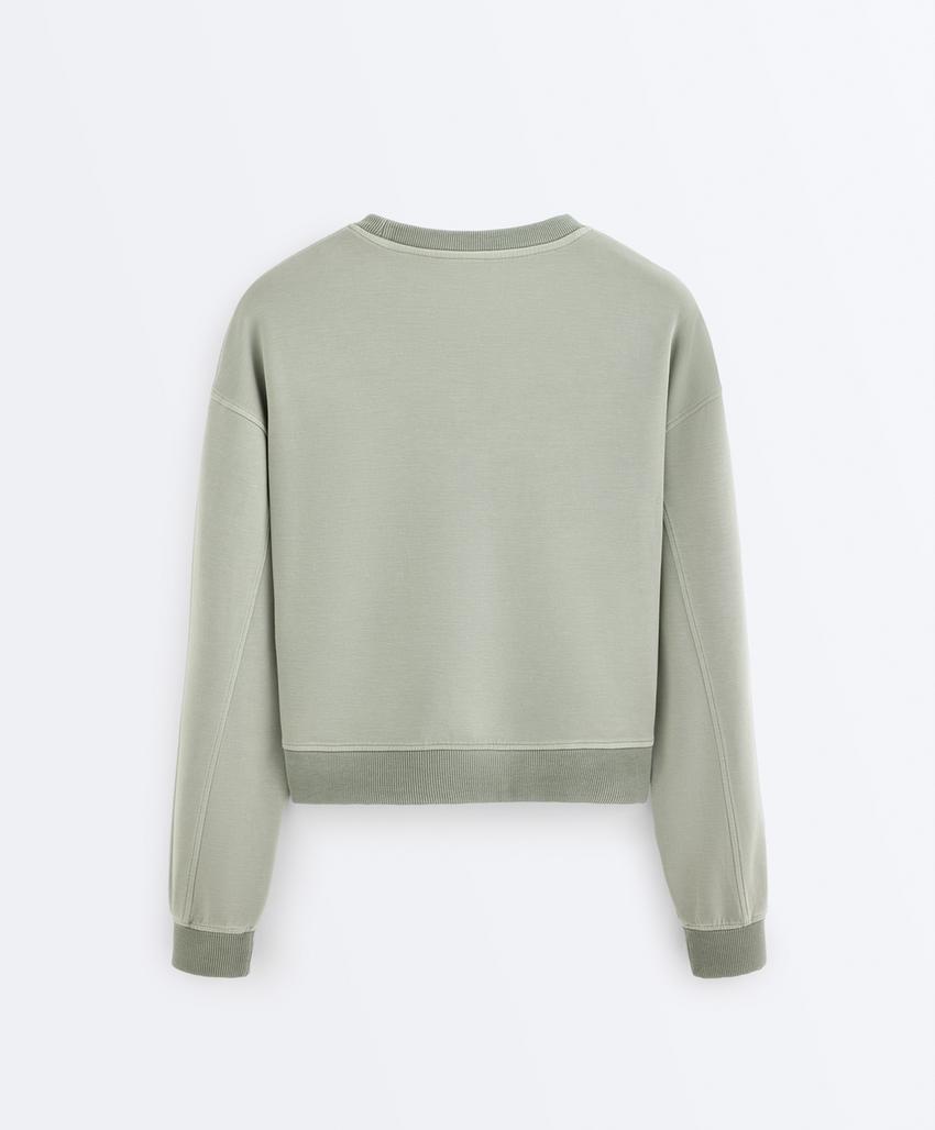 Толстовка с круглым вырезом из мягкой ткани с модалом