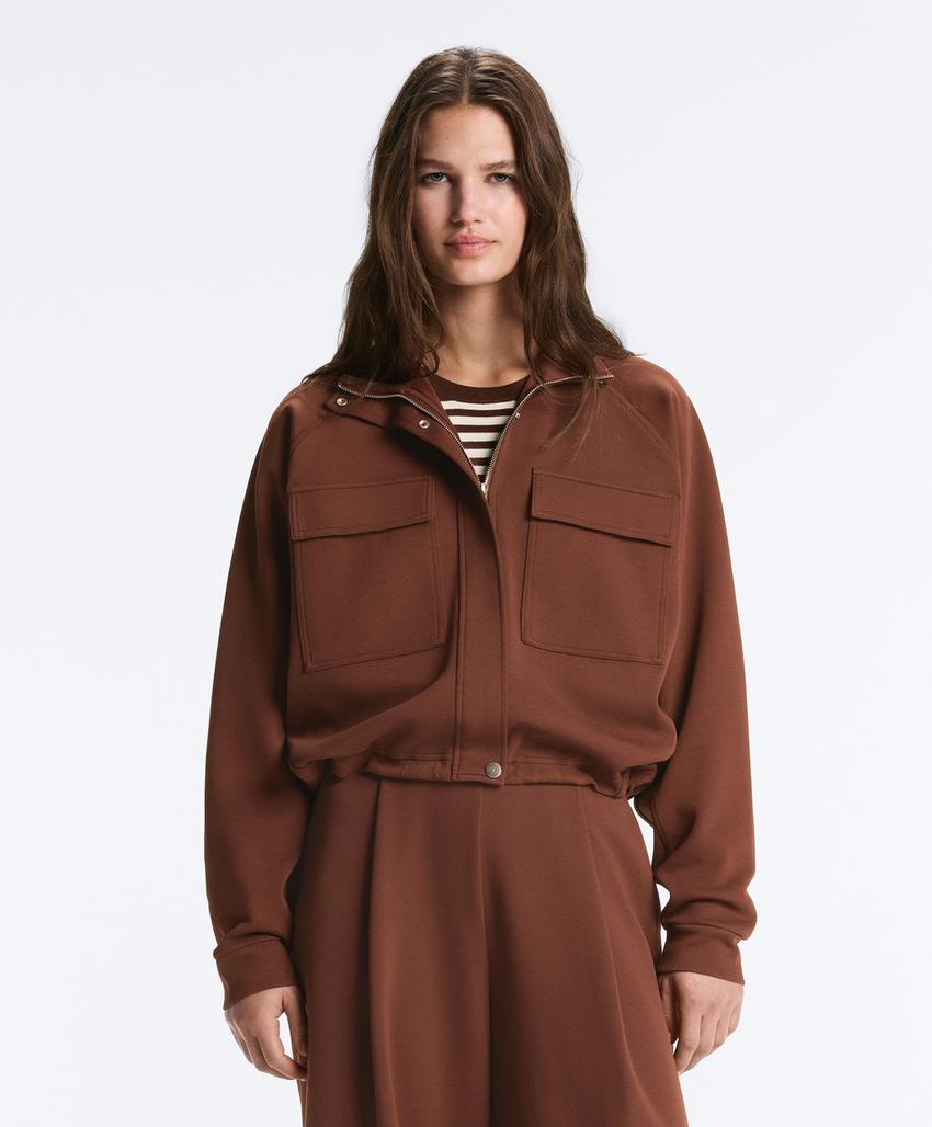 Куртка пике с карманами из хлопка