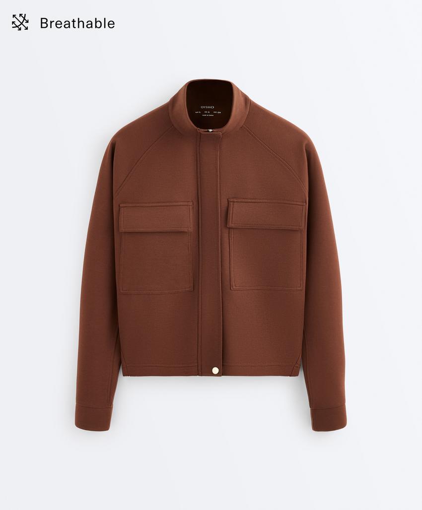 Куртка пике с карманами из хлопка