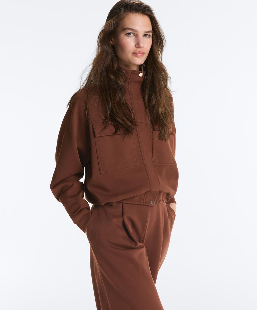 Куртка пике с карманами из хлопка