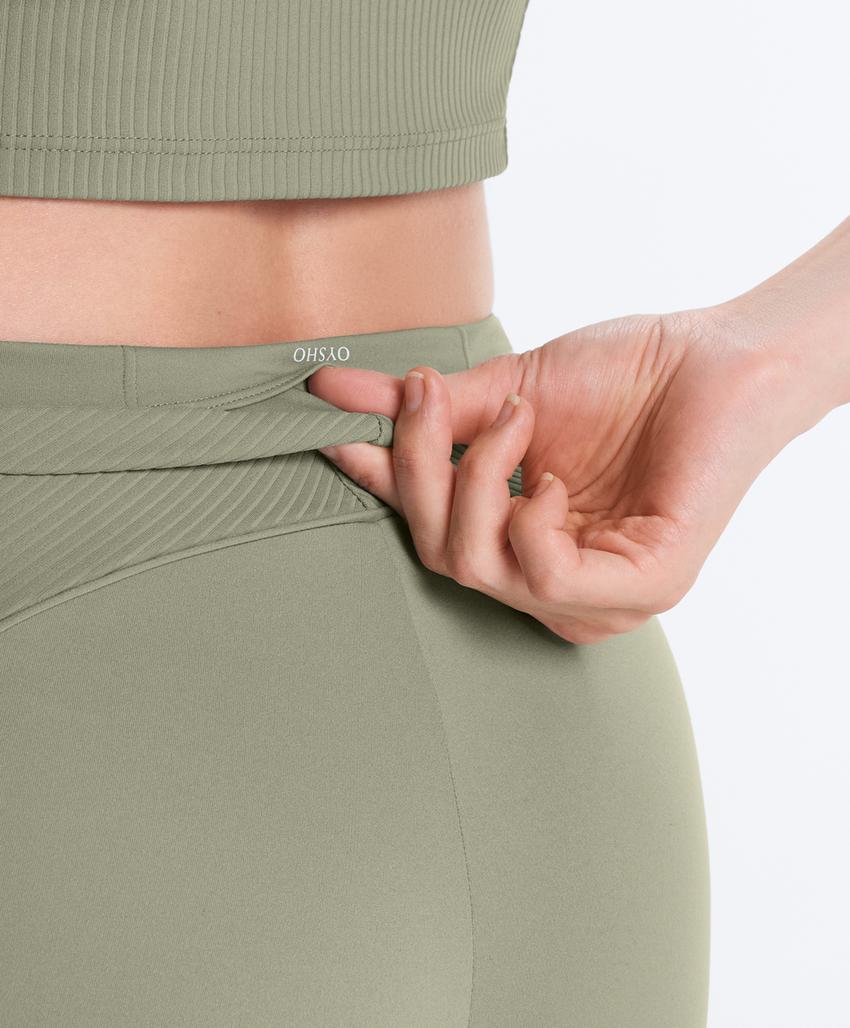 Легинсы Comfortlux в рубчик длиной до щиколотки с высокой посадкой