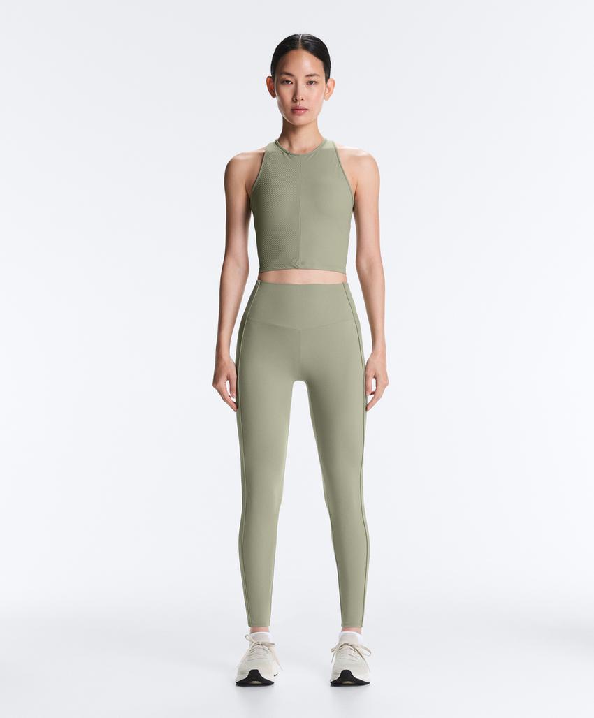 Легинсы Comfortlux в рубчик длиной до щиколотки с высокой посадкой