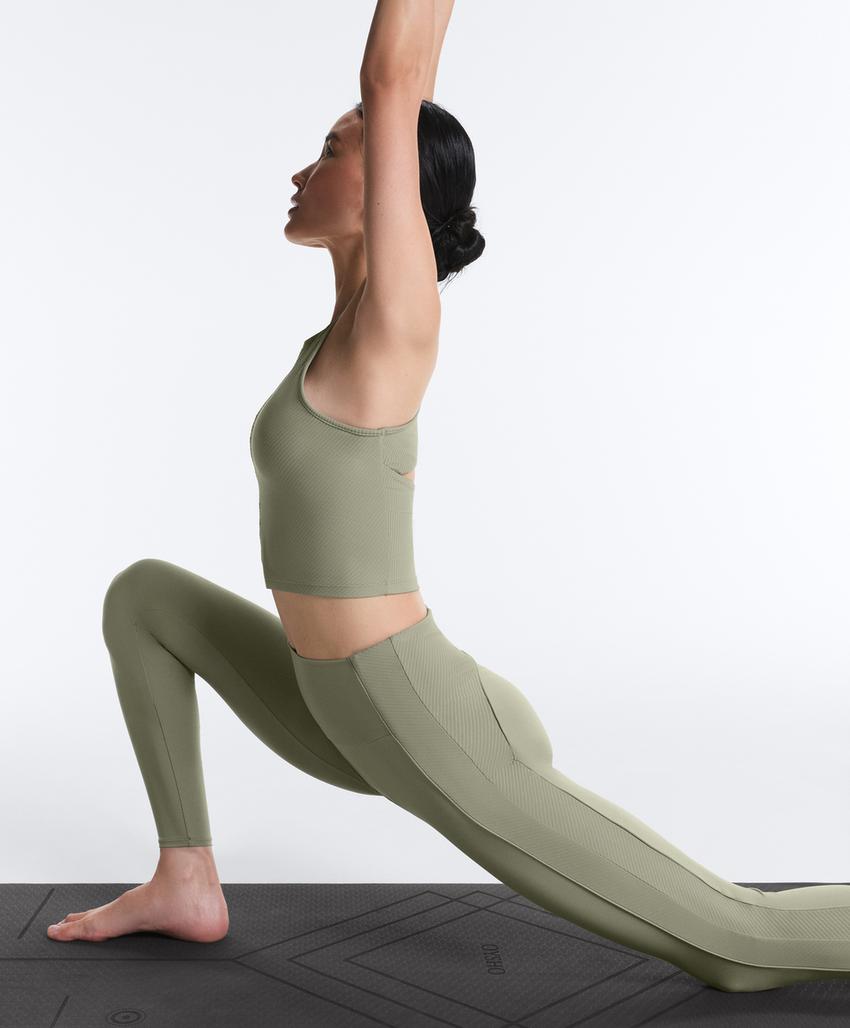 Легинсы Comfortlux в рубчик длиной до щиколотки с высокой посадкой