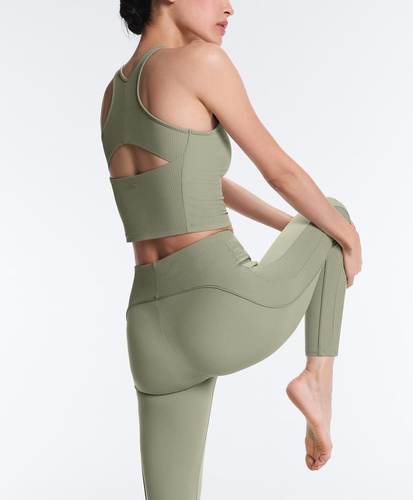 Легинсы Comfortlux в рубчик длиной до щиколотки с высокой посадкой