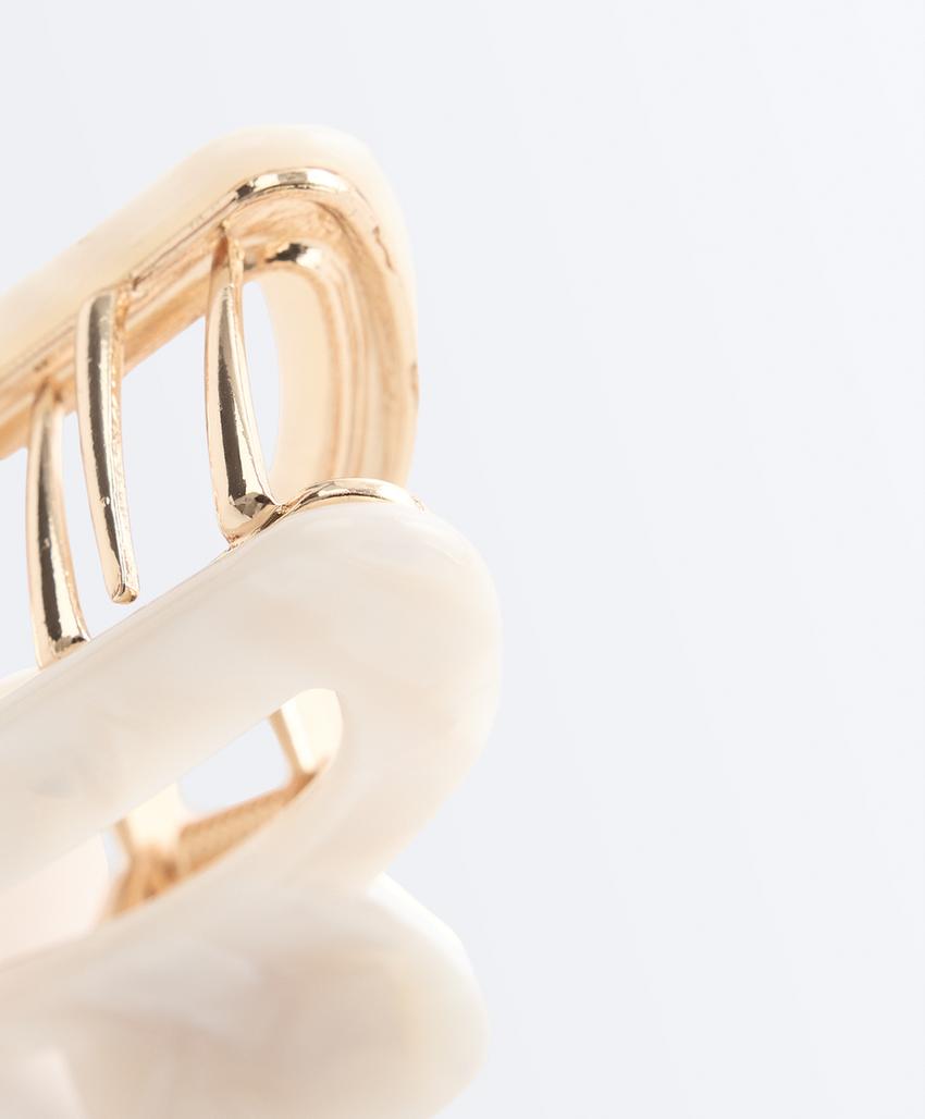 Большая металлическая заколка для волос