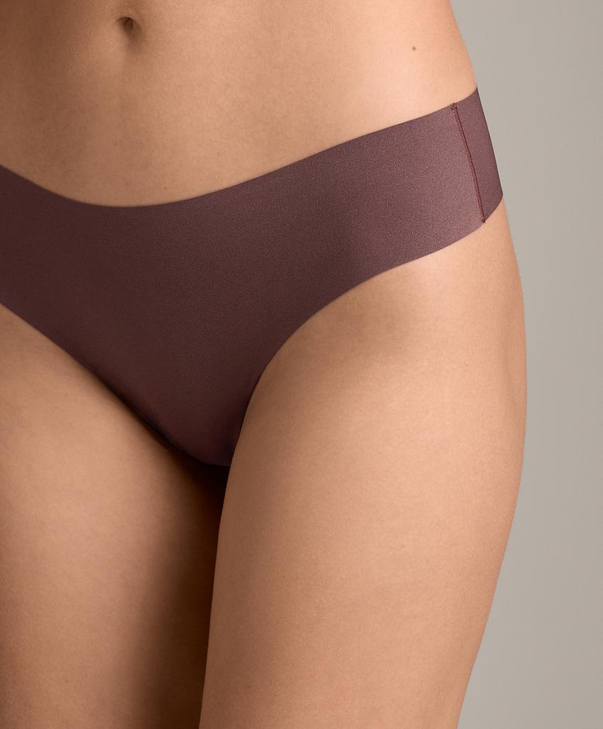3 invisible laser-cut polyamide blend Brazilian briefs
