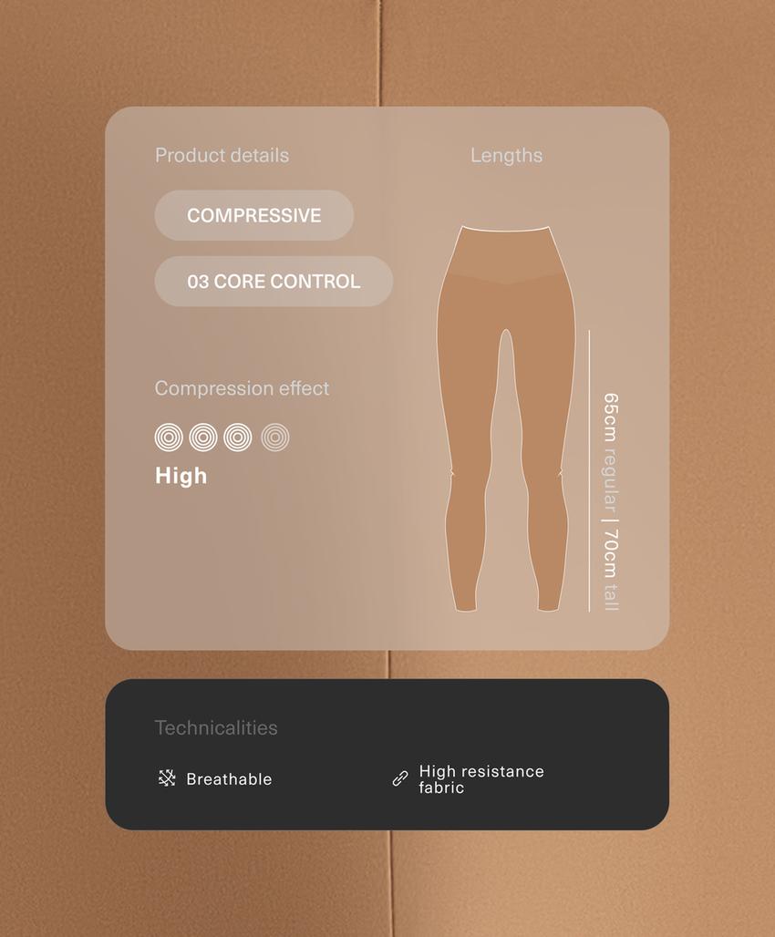 Легинсы Compressive Core Control с завышенной талией, длиной до щиколотки