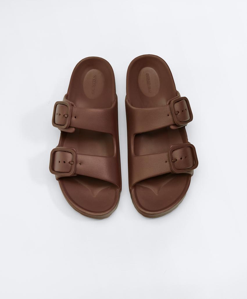 Сандалии с двойной пряжкой для пляжа