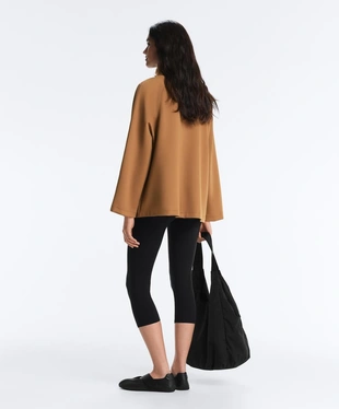 Длинная куртка с карманами и эффектом неопрена- Заказать в России