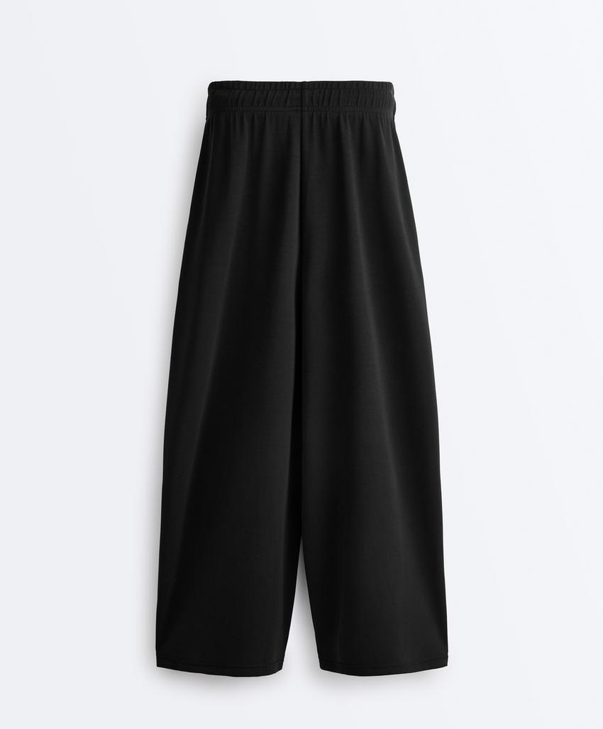 Широкие брюки Crop из мягкого модала