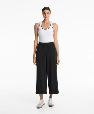 Широкие брюки Crop из мягкого модала- Заказать в России