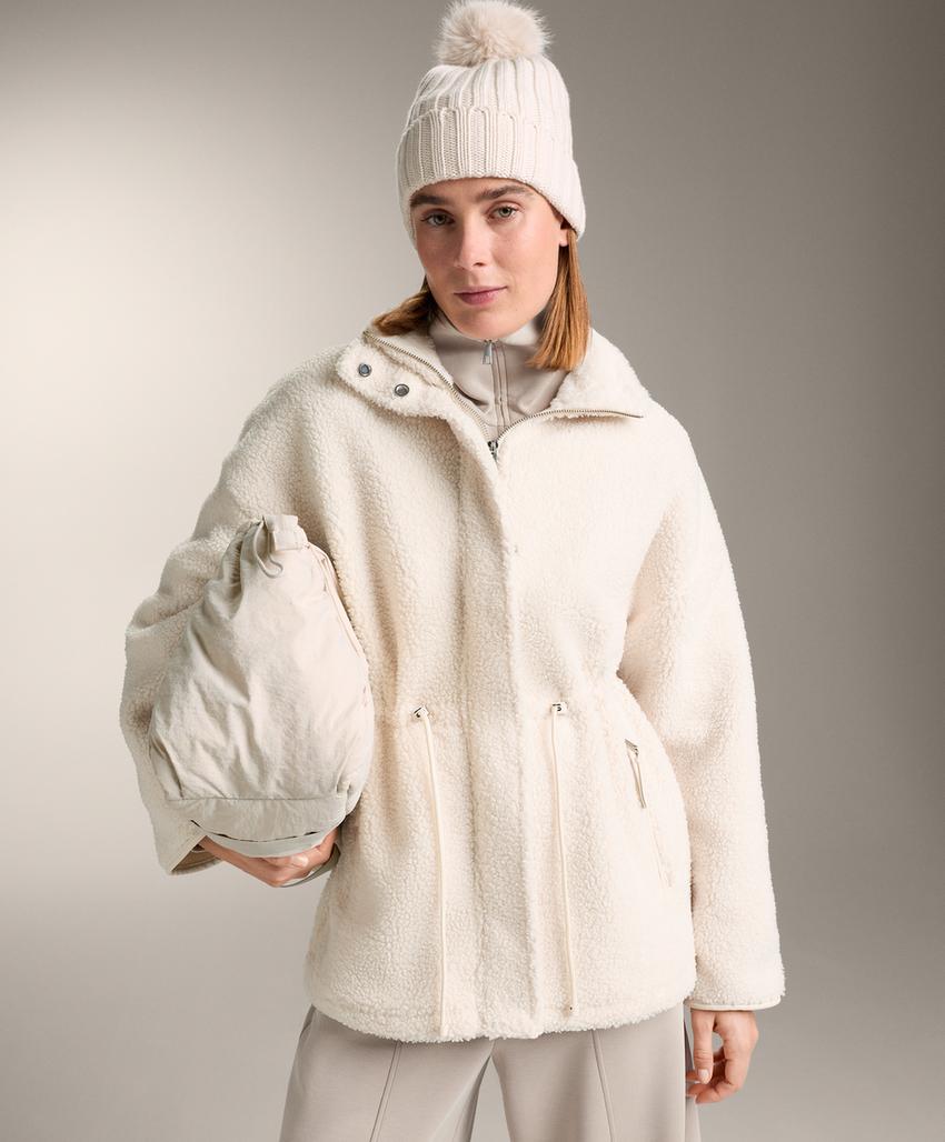 Куртка из искусственной овчины с регулируемой талией