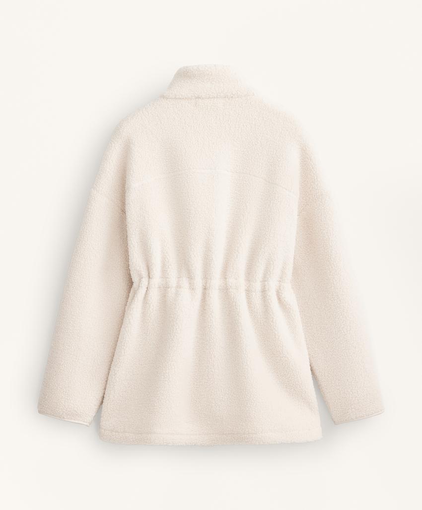 Куртка из искусственной овчины с регулируемой талией