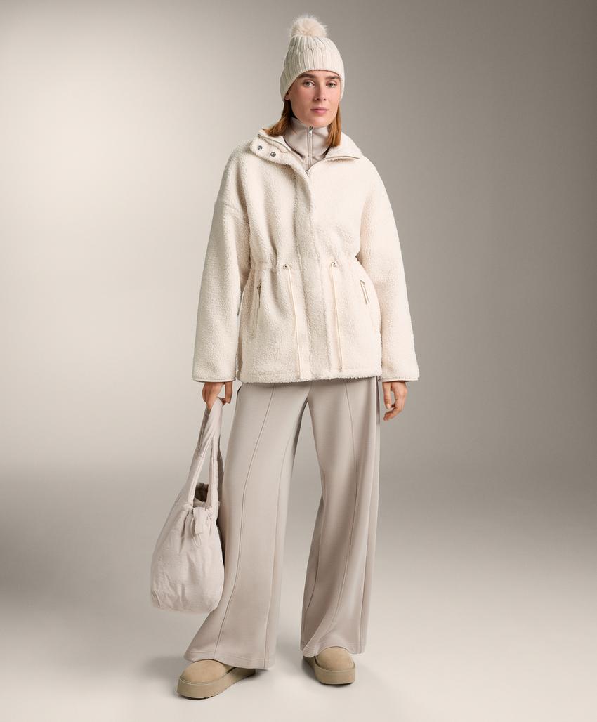 Куртка из искусственной овчины с регулируемой талией