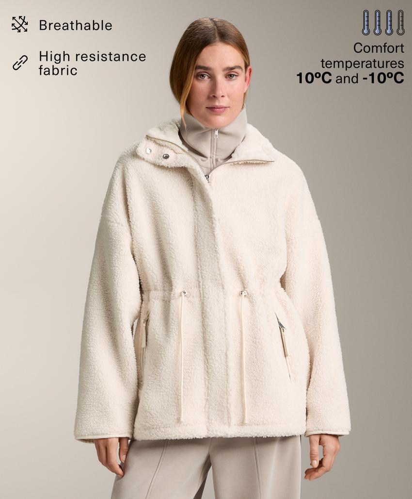 Куртка из искусственной овчины с регулируемой талией