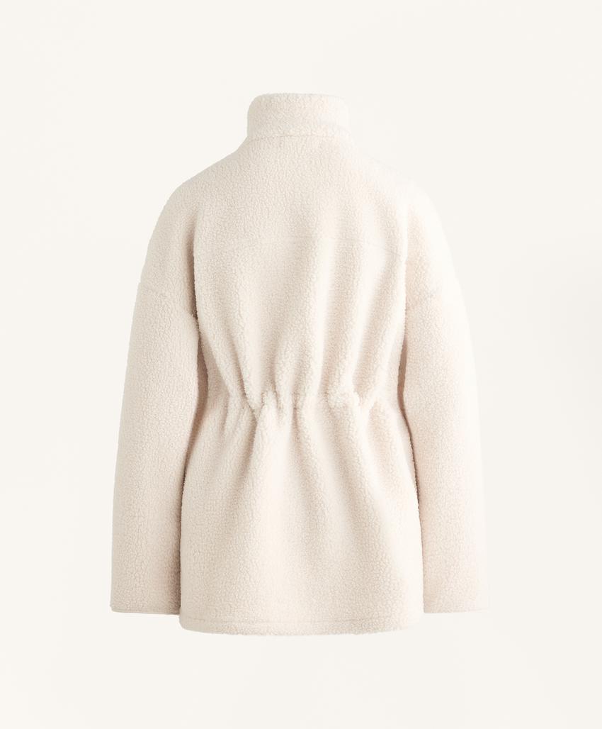 Куртка из искусственной овчины с регулируемой талией