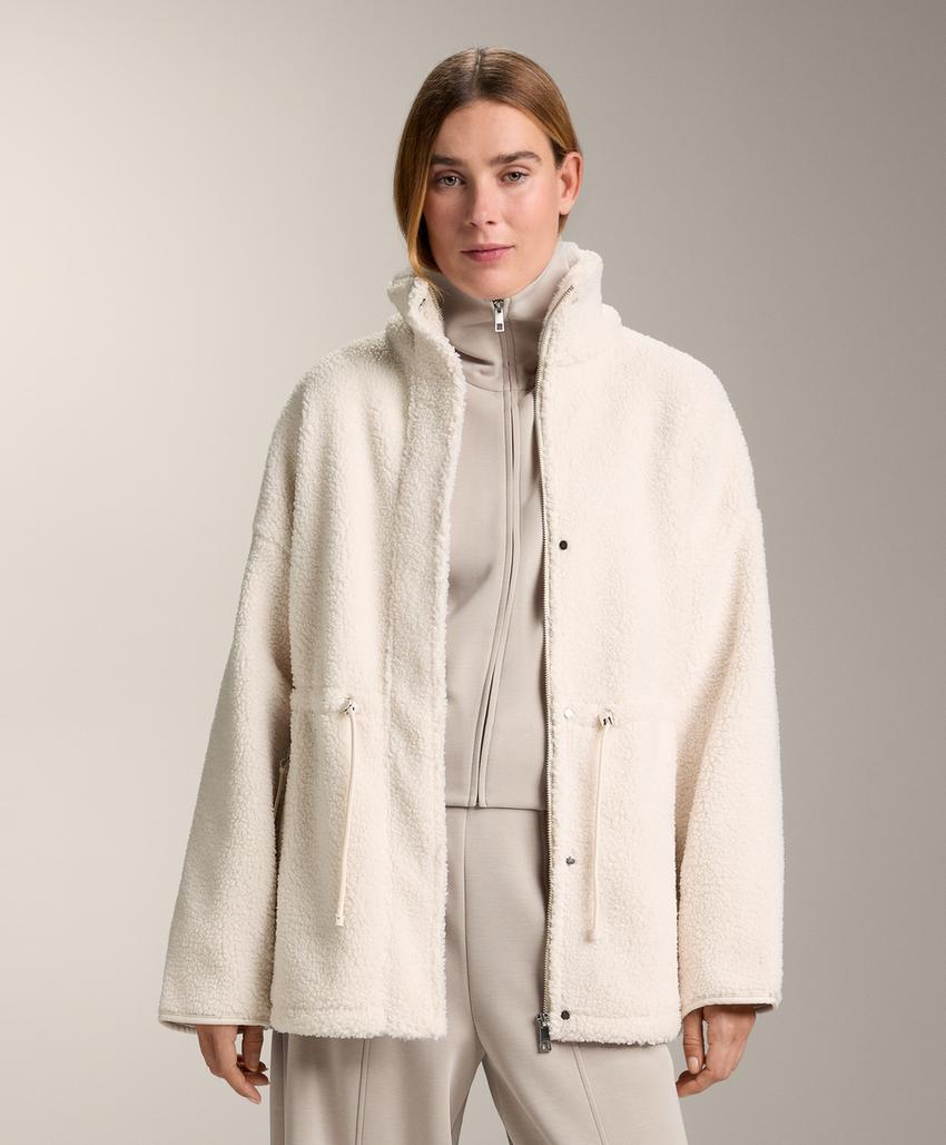 Куртка из искусственной овчины с регулируемой талией