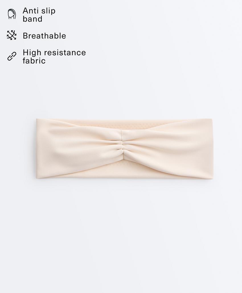 Спортивная повязка для волос с драпировкой