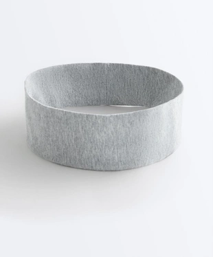 PALE GREY MELANGE|4698/146/803 - OYSHO Меланжевая повязка для волос из хлопка
