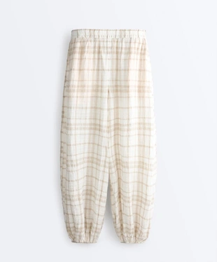 Брюки-блумеры из смесового льна и лиоцелла- Заказать в России