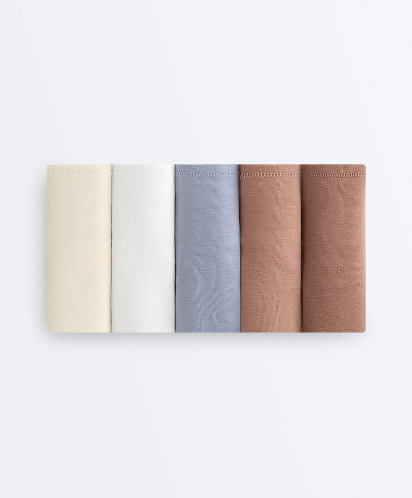 5 трусов бразильяна из смесового хлопка