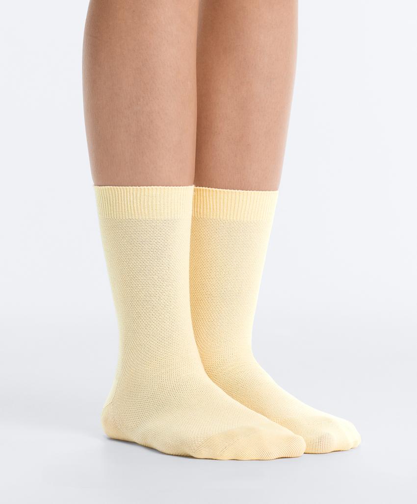 3 пары классических носков пике из смесового хлопка