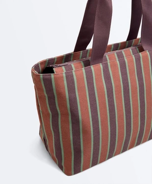 Холщовая сумка-шопер в полоску- Заказать в России