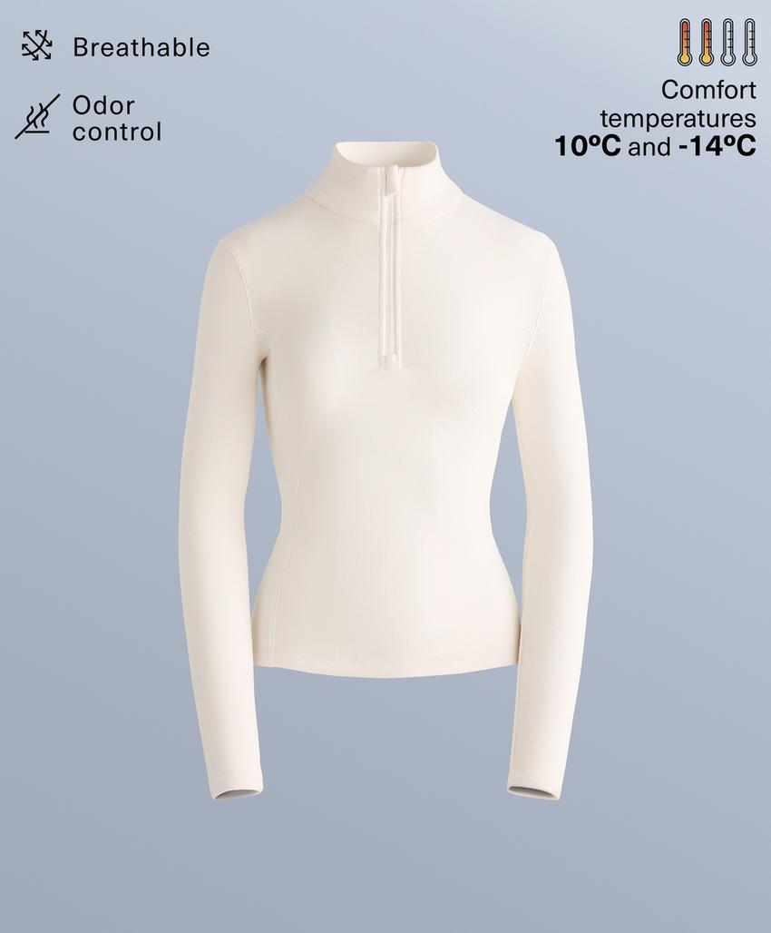 Термофутболка из флиса Base Layer с короткой молнией