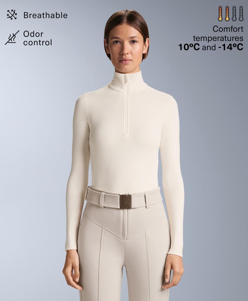 Термофутболка из флиса Base Layer с короткой молнией