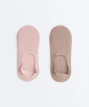 2 пары носков-следков из хлопка с высоким вырезом- Заказать в России