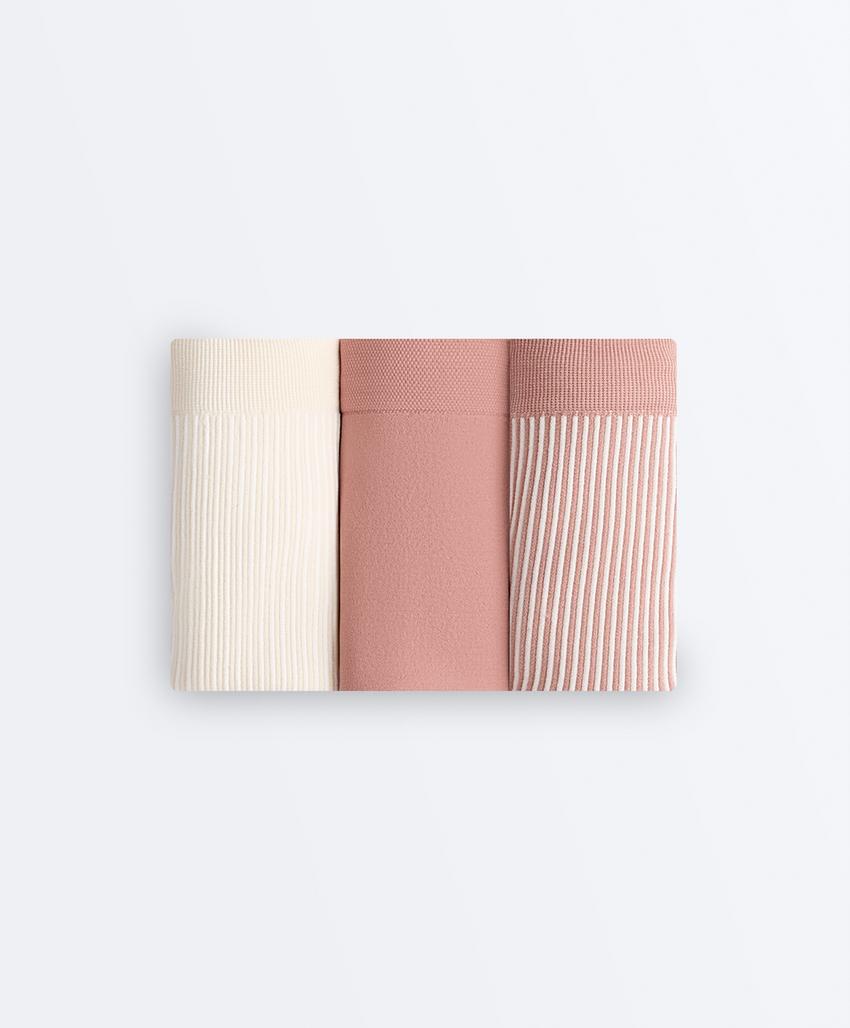 3 бесшовных трусов Seamless из мягкой ткани в полоску