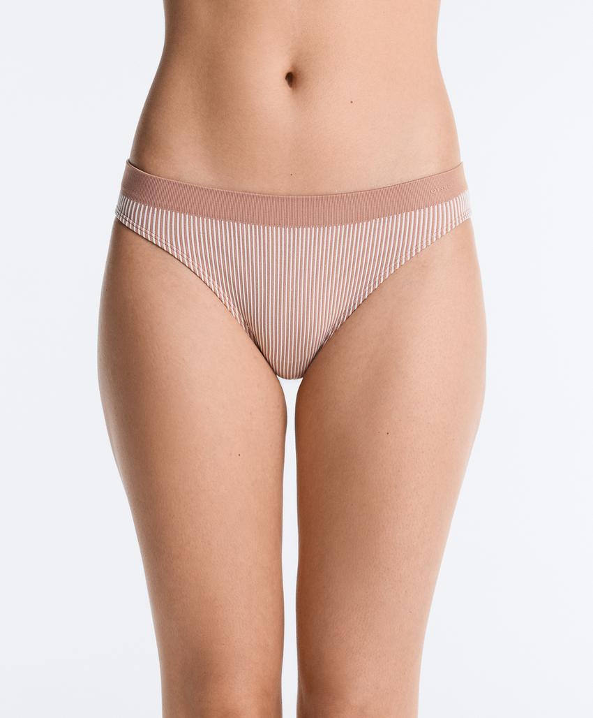 3 бесшовных трусов Seamless из мягкой ткани в полоску